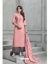 Peach Banarasi Silk Plazzo Suit