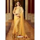 Mind Blowing Yellow Georgette Saree