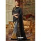 Astonishing Black Georgette Saree