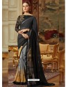 Astonishing Black Georgette Saree