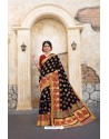 Astonishing Black Banarasi Silk Saree