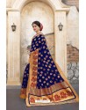 Admirable Royal Blue Banarasi Silk Saree