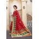Fashionable Red Banarasi Silk Saree