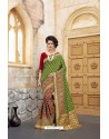 Unbelievable Green Banarasi Silk Saree