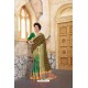 Mind Blowing Green Banarasi Silk Saree