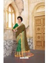 Mind Blowing Green Banarasi Silk Saree