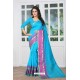 Desirable Blue Banarasi Silk Saree