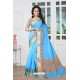 Genius Blue Banarasi Silk Saree
