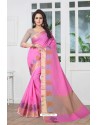 Fab Pink Banarasi Silk Saree