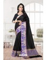 Marvelous Black Banarasi Silk Saree