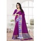 Mesmeric Purple Banarasi Silk Saree