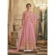 Pink Apple Georgette Embroidered Floor Length Suit