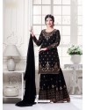 Black Georgette Embroidered Suit