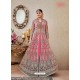 Pink Embroidered Floor Length Suit