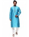 Lovely Firozi Silk Kurta Pajama