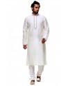 Marvelous Off White Silk Kurta Pajama