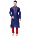 Markable Blue Silk Kurta Pajama