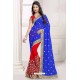 Exceptional Royal Blue Georgette Saree