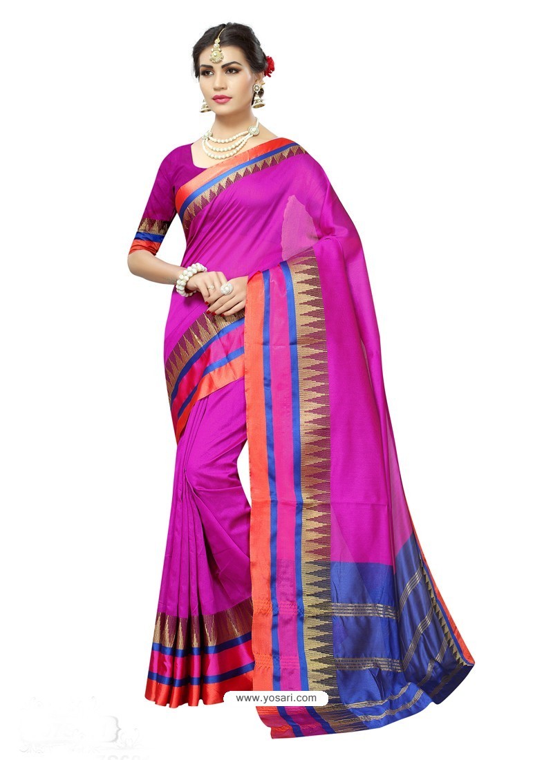 Buy Exceptional Pink Poly Silk Saree | Party Wear Sarees