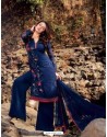 Blue Georgette Embroidered Suit