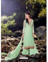 Sea Green Georgette Embroidered Suit