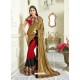 Golden Imported Coated Embroidered Saree