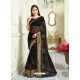 Black Imported Coated Embroidered Saree