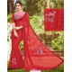Red Georgette Printed Saree