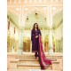 Purple Royal Crepe Embroidered Suit