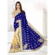Blue Georgette Embroidered Saree
