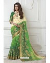 Splendid Green Raw Silk Saree