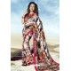 Spectacular Multi Colour Crepe Printed Saree