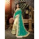 Exceptional Aqua Mint Art Silk Embroidered Saree