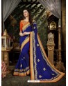 Fantastic Royal Blue Art Silk Embroidered Saree