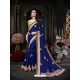 Latest Blue Georgette Embroidered Saree