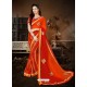 Phenomenal Red Georgette Embroidered Saree