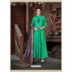 Jade Green Silk Embroidered Anarkali Suit