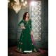 Green Georgette Embroidered Floor Length Suit