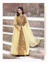 Beoge Faux Georgette Embroidered Floor Length Suit