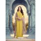 Yellow Georgette Embroidered Floor Length Suit