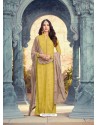 Yellow Georgette Embroidered Floor Length Suit