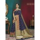 Blue Banarasi Silk Designer Saree