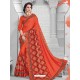 Deserving Red Two Tone Silk Saree