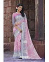 Pink Moss Georgette Casual Saree