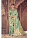 Jade Green Banarasi Silk Saree
