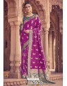 Purple Banarasi Silk Saree