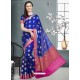 Adorable Royal Blue Banarasi Silk Saree