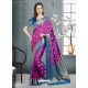 Asthetic Purple Banarasi Silk Saree