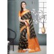 Astounding Black Banarasi Silk Saree