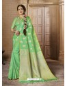 Fashionistic Green Silk Saree